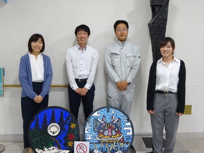防災センター1階での集合写真