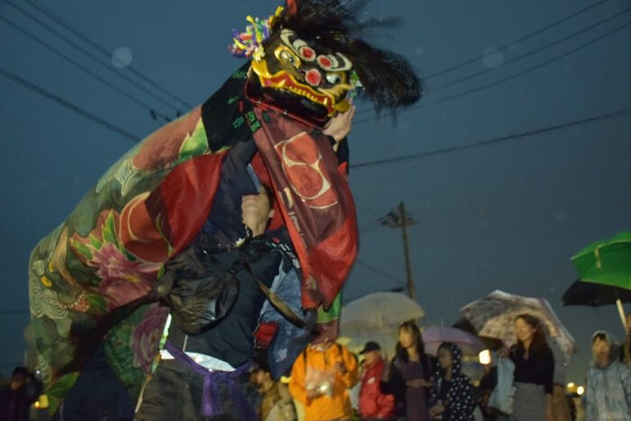 「天野神社・藤田川南獅子連」の友人撮影の一枚