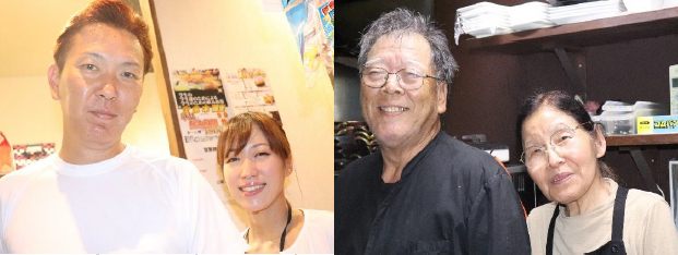 マスターの小嶋貴宏さん、奥様の香緒里さんとご両親