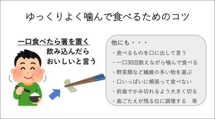 よく噛んで食べる
