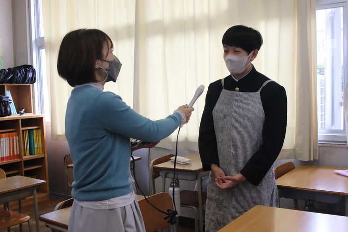 インタビューのようす